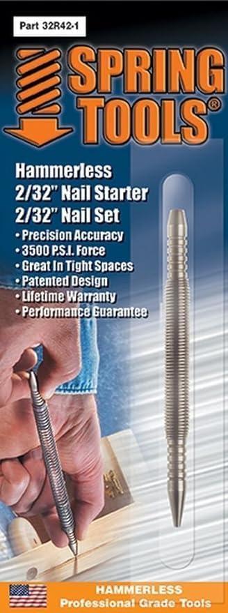Spring Tools 1 pc. Hammerless Nail Starter and Nail Set 2/32 in.6