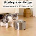 Cat Water Fountain Stainless Steel, 102oz/3L Automatic Pet Water Fountain with 6 Replacement Filters & 6 Pre-Filter Sponges for Cats, Dogs (Cat Fountain + 6 Filters + 6 Sponges)
