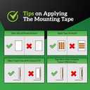 2 x WickedGood Clear Double Sided Mounting Tape Heavy Duty - Strong Adhesive Tape for Wall, Hanging Picture Frames, Posters, Decor - No Residue Removal, Waterproof for Indoor, Outdoor Use (1/2" x 120")