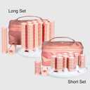 CALISTA Ion Hot Rollers for Long Hair | Hair Roller Clips Included | Heats to 230°F | Dual Voltage | Add Hands-Free Curls, Waves, and Volume (Pink Sands, Short - 12)