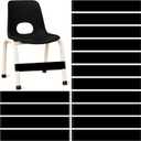 Berlune 24 Pcs Classroom Chair Bands Fidget Chairs and Desks Bands ADHD Autism Tools Bounce Flexible Seating for Classroom(Black, 1 mm)