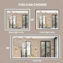 Amorho 28"x 36" LED Bathroom Mirror with Black Frame, Front Light and Backlit(Controlled Separately), Stepless Dimmable, Anti-Fog, Shatter-Proof, 3 Colors, Memory