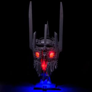 BrickBling DIY LED Light Kit Compatible with Lego Sauron Helmet 11373 Sauron Building Block Lighting Kit with Glowing Red Eye Effect, Building Block Lights Set for Display (No Model)
