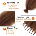 Brown Afro Twist Hair 24 Inch 6 Packs Dark Brown Pre-Fluffed Springy Afro Twist Hair Afro Sping Twist Wrapping Hair for Soft Locs(24 Inch (Pack of 6), 30#)