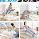 DERACY Ab Workout Machine Adjustable Ab Trainer Abdominal Trainer for Home Gym Foldable Ab Crunch Machine for Core 440 LBS