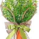 Cinnvoice Easter Wreath for Front Door Carrot Bunny Door Decoration Spring Carrot Rabbit Ear Wreath Happy Easter Hanging Wall Sign Decoration for Porch Wall Home Indoor Outdoor Holiday Decor