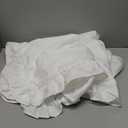 AmHoo Pack of 2 Throw Pillow Covers 100% Cotton Pre Washed Ruffle Decorative Pillowcase Cushion for Couch Sofa Bedroom 16 x 16-Inch Cream White