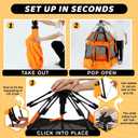 Instant Pop Up Baby Playpen with UV Canopy & Safety Lock, Portable Outdoor Beach Tent Play Yard for Toddlers, Breathable Mesh & Carry Bag, Indoor & Backyard Use (Orange)