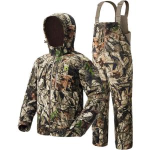TIDEWE Hunting Clothes for Men, Silent Water Resistant Hunting Jackets and Bibs, Next Camo G2 (Large)