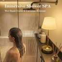 IP65 Waterproof Shower Lamp for Bathroom, Cordless Lamp Rechargeable Battery Operated, 3-Colors Dimmable Wireless Touch Lamp for Bathtub, Shower Light, Bath Light and Relaxing Routines, 1 Pack
