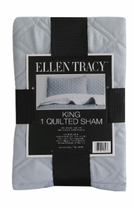  Ellen Tracy Standard 1 Quilted Sham 20x26in 100% Polyester