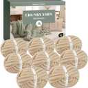 Mellobello Jumbo Chunky Yarn for Hand Knitting - Super Thick Chenille Chunky Yarn for Crocheting - Extra Soft Bulky Fluffy Blanket Big Yarn 8 Jumbo Pack (27yds,8 oz Each Skein) Khaki