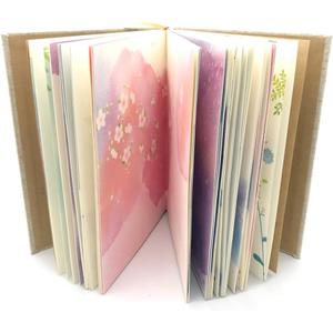 SIIXU Colorful Blank Notebook, Unruled Personal Diary Journals to Write in for Women, Hardcover Writing Notepad Gift, Unique Watercolor Design, 192 Pages, 2 Bookmarks, Unlined (5.3" x 7.2", Multicolor)