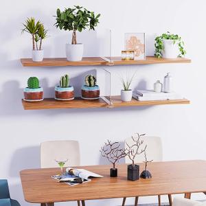 Acrylic Shelf Dividers for Closet Organization, Closet Shelf Organizer Closet Separator for Wood Shelves Clear Shelf Dividers for Closets (6 Pack)