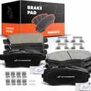 A-Premium Front and Rear Ceramic Disc Brake Pads Set Compatible with Select Ford, Lincoln and Mazda Models - Edge, MKX 2007-2010, CX-7 2007-2012, CX-9 2007-2015, with Hardware, 8 Pcs