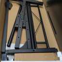 Standing Desk Adjustable Height, Mobile Stand Up Desks with Wheels Small Computer Desk Rolling Desk, Portable Laptop Desk Black Standing Table Sit Stand Home Office Desks 16"x31.5" Height 27"-43.5"