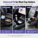 Car Seat Snack Tray for Toddlers, Reduces Mess Square Travel Tray Cup Holder Snack Tray, Durable Car Food Tray for Kids, Universal Fit Kids Travel Road Trip Essentials (Black)