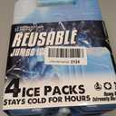 Everlasting Ice RX Large Reusable Ice Packs for Cooler with Handle (4 Pack) Long Lasting Coolness, BPA Free, Freezer Packs for Extended Cooling | Cooler Ice Packs for Camping, Fishing, Hiking, Beach, Jumbo XL