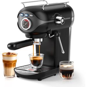 XIXUBX Espresso Machine, 20 Bar Pump Temperature Control, Compact Espresso Maker with Steam Milk Frother, Professional Coffee Makers for Home, Cappuccino Latte Machine, Gifts for Coffee Lover