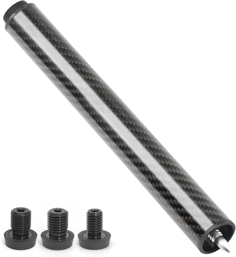 Pool Cue Extension with 3 Bumpers Carbon Fiber Billiard Cue Extender Pool Cue Accessories (10 inches extension)