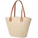 Hommtina Straw Bag Women's Straw Beach Bag Vacation Purse for Summer (Beige7)