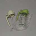 YARRAMATE 2Pcs 16oz/470ml 2 in 1 Oil Sprayer for Cooking with Stickers, Food-grade Glass Oil Spray Bottle, Oil Dispenser and Oil Sprayer for Kitchen, Salad, Frying, BBQ (White & Green)