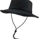 FUICUI Quick Dry Sun Bucket Hat for Men Women Outdoor Unisex Packable Travel Cap (One Size, Black)