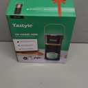 Single Serve One Cup Coffee Maker, for K Cups and Grounds, Mini Coffee Maker with Portable Handle, 6 to 12 Oz Brew Size, for Travel, Camping, Office, RV and Dorm, 120V, Black and Gold