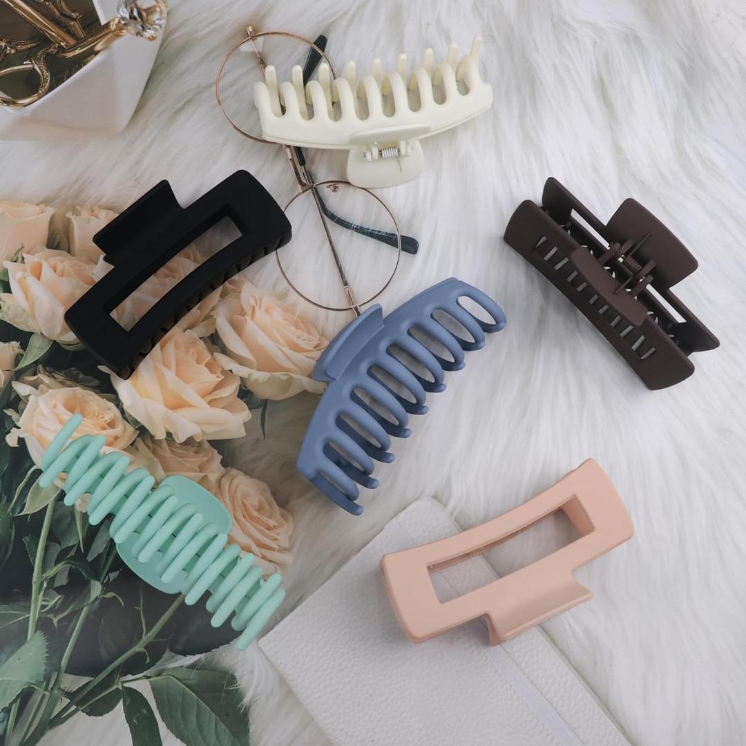 6Pcs Large Claw Clips For Thick Hair,Hair Clips for Women,Stocking Stuffers for Women[4.3 Inch,Women Essentials]