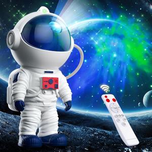Astronaut Galaxy Projector, Star Projector for Bedroom, Nebula Night Light with Timer and Remote, LED Space Galaxy Lamp for Room Decor, Home Decor, Gifts for Kids, Christmas, Birthday (Red+Blue)