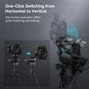 SmallRig CT195 73" Video Tripod, Camera Tripod Max Load 15kg/33lbs