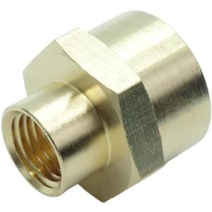 5 Pcs Brass Pipe Fitting Reducing Coupling, FNPT to FNPT Reducer Adapter, 1/2" x 1/4" NPT Female