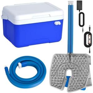 Cold Therapy Machine After Surgery Ice Machine with Knee Flexible Pad, Cryotherapy Machine for Knee Pain, Sprains, Swelling, Other Injuries, Quiet Pump,Timing Function (9 Quart)
