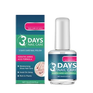 3 Days Nail Care, with Keratin Amino Acid & Aloe for Superior Nail, Strengthening and Hydration, for Dry, Weak & Fragile Nails, Natural Ingredients, 0.54oz (1PC)
