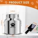 Metal Dog Food Storage Container 18Lbs, Stainless Steel Dog Food Storage Container with Lids Airtight, Pet Food Storage Container for Dogs, Cat Food Bin with Spoon, Keep Food Fresh, Easy to Clean