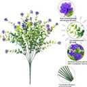 Ivydale Artificial Fake Fall Mums Flowers Plants for Outdoors Indoor Decoration, 12 Bundles Faux Plastic Mix-Colored Daisy Flowers UV Resistant Faux Greenery Bushes Shrubs for Home Porch Patio Garden