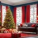 12 Pcs Christmas Garlands with Red Berry Holly Leaves Evergreen Pine Needle 6.6 Feet Red and Green Christmas Banner Xmas Hanging Garland for Home Windows Wall Mantel Fireplace Decor