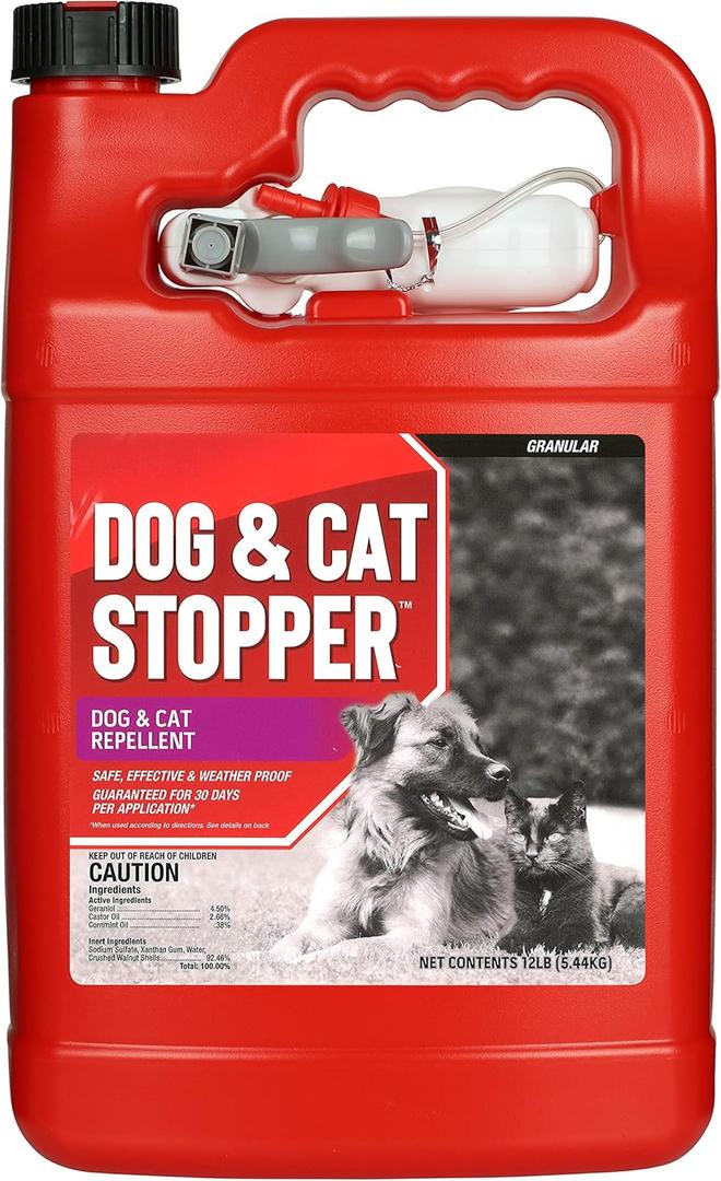 Animal Stopper, Dog & Cat Stopper, Liquid Animal Repellent, All Natural, Effective All Year Round, Safe for People and Pets, No Harsh Chemicals, Ready to Use, Cat & Dog Repellent - 1 Gallon