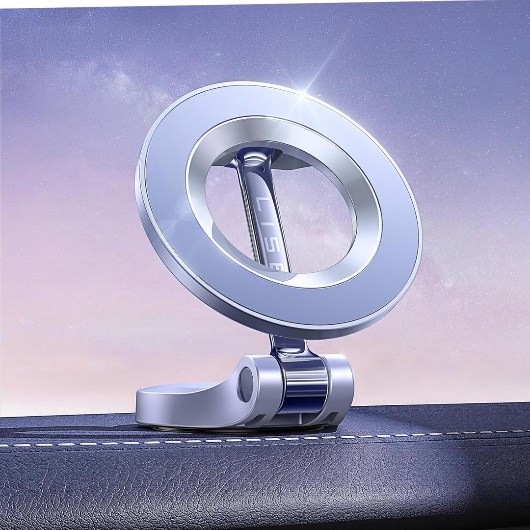 LISEN for iPhone 17 MagSafe Car Mount, Purple Car Accessories, Ultra Magnetic Phone Holder for Car Dashboard,Gifts for Men Women Him Her, Fit for iPhone17 Pro/air/Max 16 15 14 13 Purple (Cold Brew Purple)