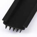 Nuanchu 1 Pcs 48 Inch Hardware U Shaped Rubber Door Bottom Sweep Weather Stripping Seal for Exterior/Front Doors Weatherproof & Noise Reducing Includes Rubber Door Seal Bottom Only (Black)