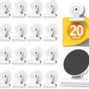 20 Pack Refrigerator Magnets, White Magnetic Clips Whiteboard Magnets, Magnet Clips Heavy Duty Fridge Magnets for Photo Displays, Home, Office, Classroom