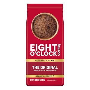 Eight O'Clock Coffee The Original Ground Coffee, Medium Roast, 32 Ounce (Pack of 1) - Sweet, Fruity, Well Balanced,Best Use By:Oct 02/2026