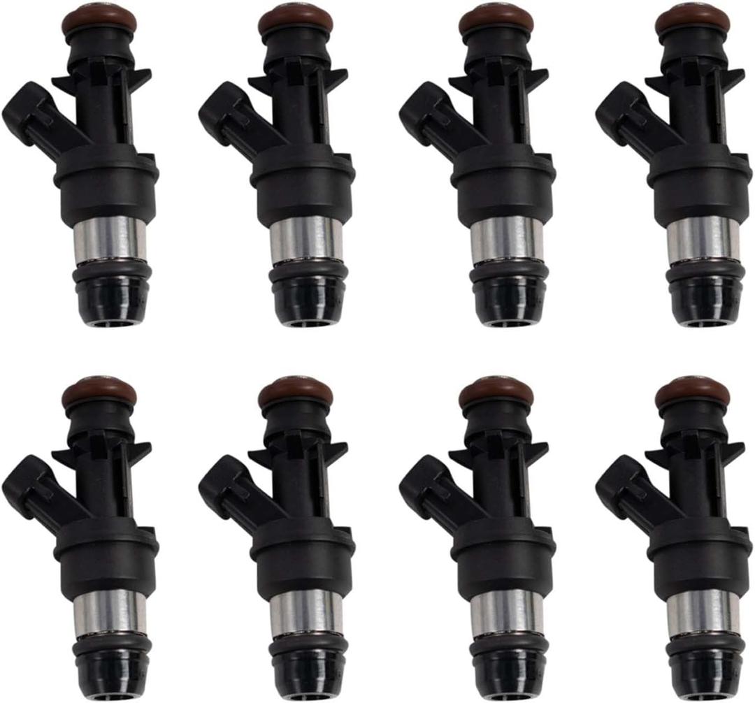 TRQ MPI FI Fuel Injector Set of 8 Kit Compatible with 2000-2007 Chevy Silverado GMC Sierra Tahoe/Yukon/Suburban V8 Engines