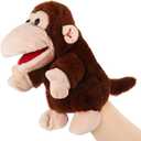 Animal Hand Puppets 11 Inch Sea Turtle Plush Dinosaur Animals Hand Puppet Toys Role-Play Toy Puppets for Kids Storytelling Imaginative Pretend Play Teaching Preschool(Monkey)