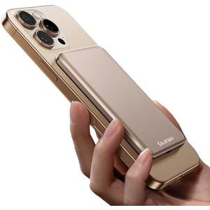 ULiXWH Magsafe Portable Charger for iPhone, 2025 Upgrade 5000mAh Fast Charging Magnetic Power Bank for iPhone 16 15 Pro Max 14 13 12, Desert Gold