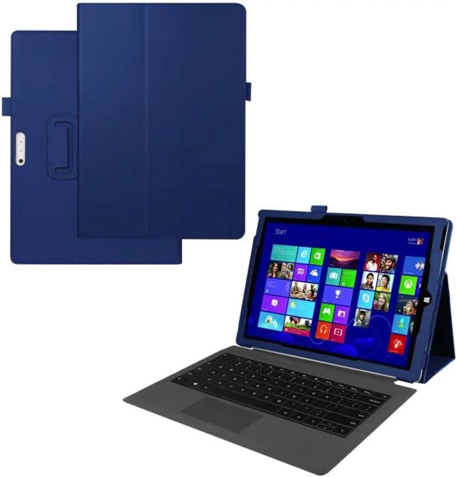 Tablet Cover for Microsoft Surface Pro 3rd 4th 5th 6th 7th Gen 12.3"(2014 2015 2017 2018 2019 Release), Ultra Slim Folio Stand Leather Case for Microsoft Surface Pro 3/4/5/6/7 (Dark Blue)