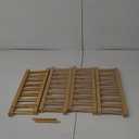 Lawei 4 Pack Bamboo Dish Drying Rack, Plate Rack Stand Pot Lid Holder, Dish Organizer Racks for Plates, Cups, Bowls, Cutting Board, Drying Rack Stand Drainer, Kitchen Cabinet Organizer