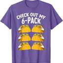Tacos 6 Pack Abs Fitness Bodybuilder Gym Cinco De Mayo T-Shirt, L