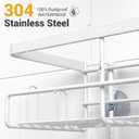 AKTECKE Shower Caddy Hanging Bathroom Organizer: Rustproof Shelf for Inside Shower - No Drilling Racks Over Showerhead - Bath Shelves for Shampoo Soap