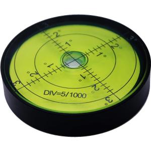 Aluminium High Precision Horizontal Leveler Bubble Level Tool Circle Round 2.4 Inch 60mm (Black,Green)
